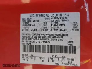 2002 Ford Ranger XL with VIN 1FTYR11U12TA02678, listed as a Copart auction lot 89373385 with 68,183 mi miles and Salvage Title. Bid and sale history available at carsss.com. Image 12.