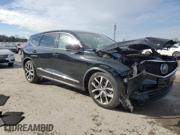 2022 Acura MDX w/Technology Package with VIN 5J8YE1H49NL037704, listed as a Copart auction lot 84958354 with 23,331 mi miles and Salvage Title. Bid and sale history available at carsss.com. Image 4.