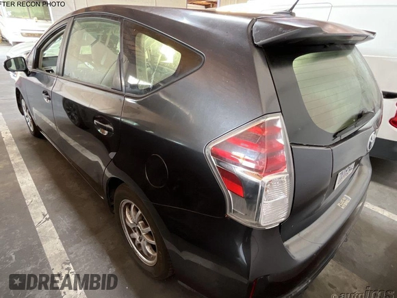 2017 Toyota Prius v Two with VIN JTDZN3EU8HJ064671, listed as a IAAI auction lot 42154926 with 125,772 mi miles. Bid and sale history available at carsss.com. Image 1.