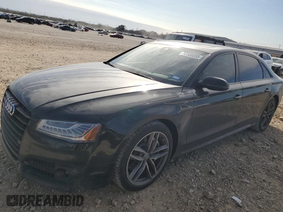 2017 Audi A8 Sport with VIN WAU43AFD5HN015873, listed as a Copart auction lot 87588055 with 122,351 mi miles and Salvage title. Bid and sale history available at DreamBid. Image 1.
