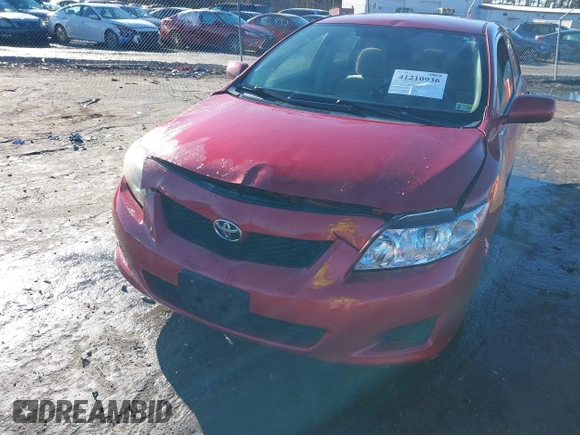 2009 Toyota Corolla with VIN JTDBL40E99J004929, listed as a IAAI auction lot 41210936 with 135,663 mi miles. Bid and sale history available at carsss.com. Image 6.