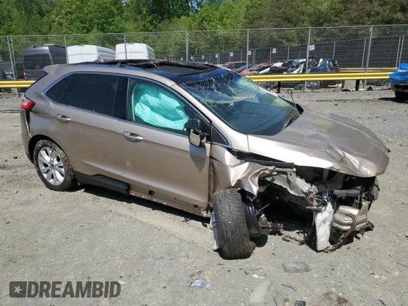 2020 Ford Edge Titanium with VIN 2FMPK3K90LBA24089, listed as a Copart auction lot 55048475 with 63,162 mi miles and Salvage title. Bid and sale history available at DreamBid. Image 4.