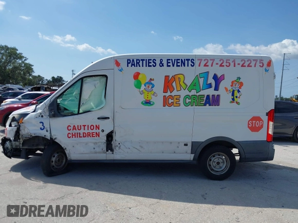 2017 Ford Transit Cargo with VIN 1FTYE1CM4HKA22561, listed as a IAAI auction lot 42118744 with 181,113 mi miles and . Bid and sale history available at DreamBid. Image 14.