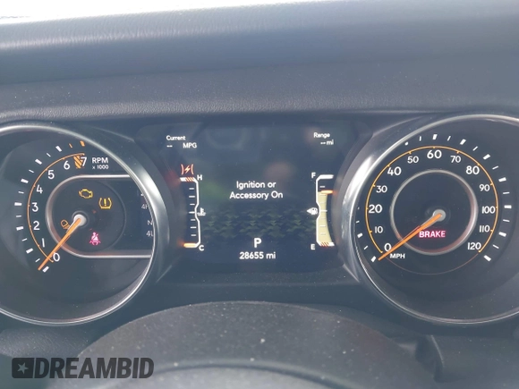 2023 Jeep Gladiator Overland with VIN 1C6HJTFG7PL543870, listed as a IAAI auction lot 42056969 with 28,655 mi miles and . Bid and sale history available at DreamBid. Image 7.