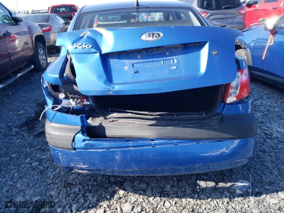 2009 Kia Rio SX with VIN KNADE223796508737, listed as a Copart auction lot 50266225 with 196,590 mi miles and Salvage Title. Bid and sale history available at carsss.com. Image 6.