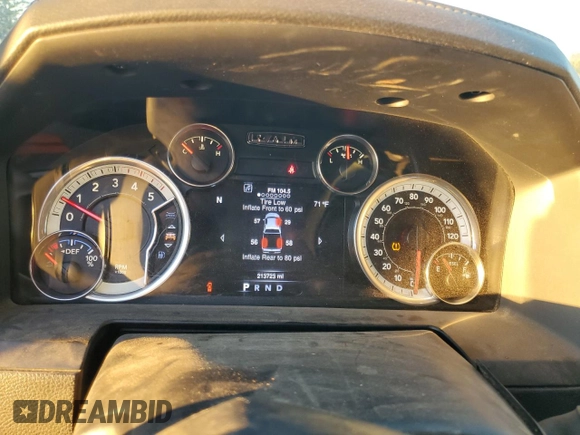 2016 Ram 2500 Laramie with VIN 3C6UR5FL8GG203317, listed as a Copart auction lot 47223325 with 213,723 mi miles and Salvage Title. Bid and sale history available at carsss.com. Image 9.