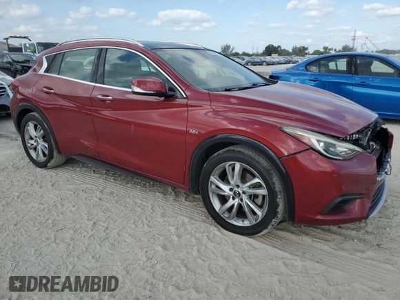 2018 Infiniti QX30 with VIN SJKCH5CP5JA002430, listed as a Copart auction lot 53835375 with 58,187 mi miles and Salvage title. Bid and sale history available at DreamBid. Image 4.