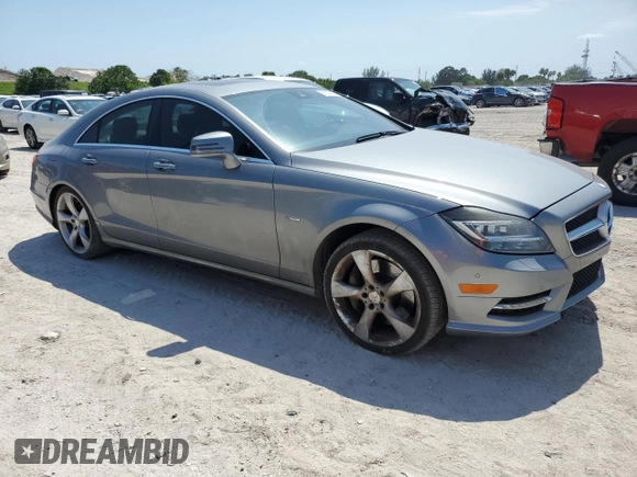 2012 Mercedes-Benz CLS 550 with VIN WDDLJ9BB1CA021683, listed as a Copart auction lot 56100415 with 203,999 mi miles and Clean Title. Bid and sale history available at DreamBid. Image 4.