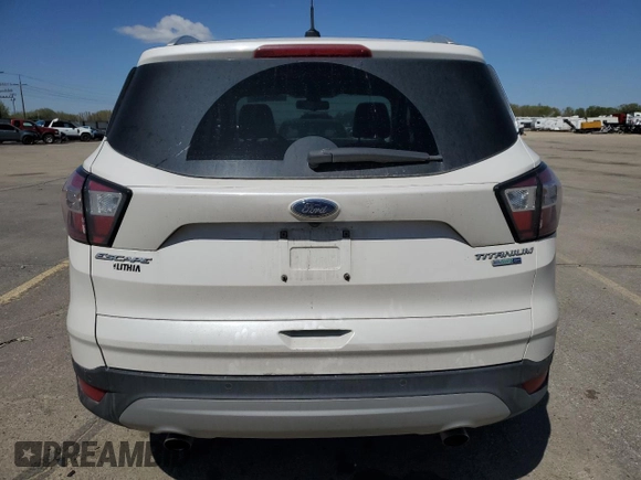 2017 Ford Escape Titanium with VIN 1FMCU9J90HUD28716, listed as a Copart auction lot 53694635 with 90,484 mi miles and Salvage Title. Bid and sale history available at carsss.com. Image 6.