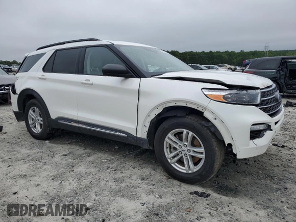 2022 Ford Explorer XLT with VIN 1FMSK8DH6NGB94206, listed as a Copart auction lot 58246175 with 70,498 mi miles and Salvage title. Bid and sale history available at DreamBid. Image 4.