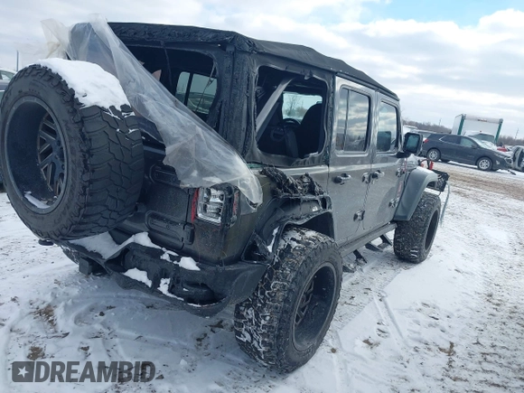 2018 Jeep Wrangler Unlimited Sport S z VIN 1C4HJXDG4JW228078, wystawiony jako IAAI lot #41381520 z przebiegiem 58 899 mil mil oraz . Historia ofert i sprzedaży dostępna na DreamBid. Obrazek 4.