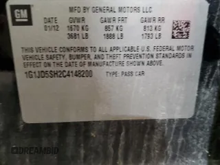 2012 Chevrolet Sonic LT z VIN 1G1JD5SH2C4148200, wystawiony jako Copart lot #74896064 z przebiegiem 104 692 mil mil oraz Szkoda całkowita • Salvage title. Historia ofert i sprzedaży dostępna na DreamBid. Obrazek 13.
