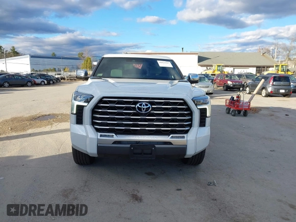 2024 Toyota Tundra Capstone Hybrid with VIN 5TFVC5DB3RX062793, listed as a IAAI auction lot 40829567 with 15,683 mi miles and . Bid and sale history available at DreamBid. Image 12.