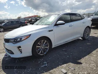 2018 Kia Optima SX with VIN 5XXGV4L20JG225751, listed as a Copart auction lot 55115305 with 114,768 mi miles and Salvage title. Bid and sale history available at DreamBid. Image 1.