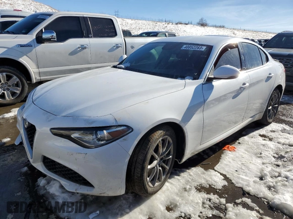 2018 Alfa Romeo Giulia with VIN ZARFAEDNXJ7563422, listed as a Copart auction lot 40852283 with 0 mi miles. Bid and sale history available at carsss.com. Image 1.