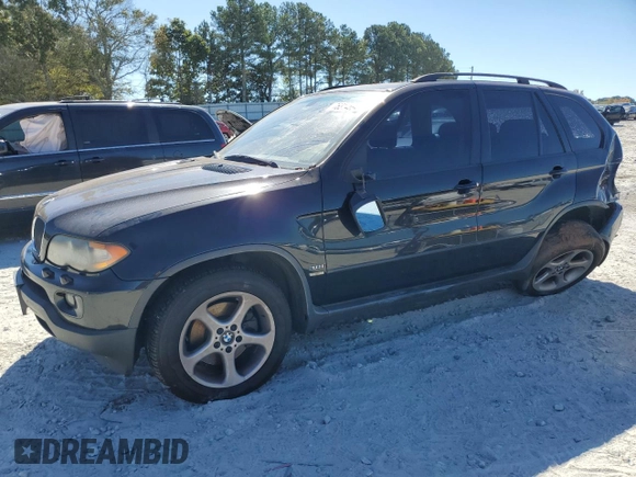 2006 BMW X5 3.0i with VIN 5UXFA13556LY25803, listed as a Copart auction lot 76314694 with 285,148 mi miles and Salvage Title. Bid and sale history available at carsss.com. Image 1.