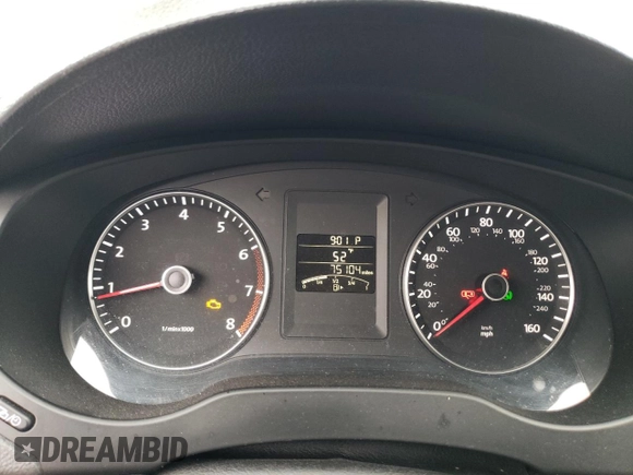 2013 Volkswagen Jetta SE with VIN 3VWDX7AJ3DM360070, listed as a Copart auction lot 55623855 with 75,104 mi miles and Salvage title. Bid and sale history available at DreamBid. Image 9.