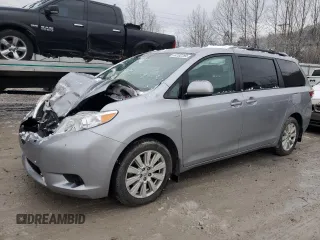 2017 Toyota Sienna LE with VIN 5TDJZ3DC5HS187003, listed as a Copart auction lot 84182284 with 85,045 mi miles and Salvage Title. Bid and sale history available at carsss.com. Image 1.