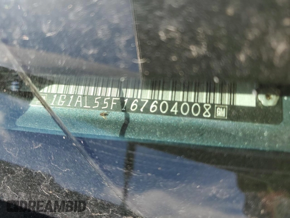 2006 Chevrolet Cobalt LT z VIN 1G1AL55F167604008, wystawiony jako Copart lot #54931535 z przebiegiem 161 419 mil mil oraz Szkoda całkowita • Salvage title. Historia ofert i sprzedaży dostępna na DreamBid. Obrazek 12.