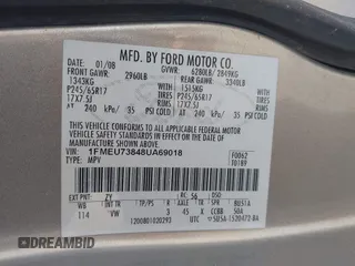 2008 Ford Explorer XLT with VIN 1FMEU73848UA69018, listed as a IAAI auction lot 41224731 with 174,418 mi miles and . Bid and sale history available at carsss.com. Image 9.