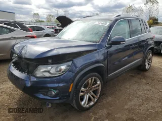 2012 Volkswagen Tiguan S with VIN WVGBV7AX5CW553643, listed as a Copart auction lot 75496504 with 99,648 mi miles and Salvage Title. Bid and sale history available at DreamBid. Image 1.