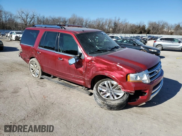 2017 Ford Expedition Platinum with VIN 1FMJU1MT7HEA23773, listed as a Copart auction lot 88549005 with 106,507 mi miles and Salvage title. Bid and sale history available at DreamBid. Image 4.