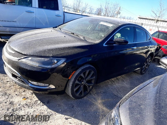 2016 Chrysler 200 C with VIN 1C3CCCEG2GN191174, listed as a Copart auction lot 83074884 with 75,715 mi miles and Salvage Title. Bid and sale history available at carsss.com. Image 1.