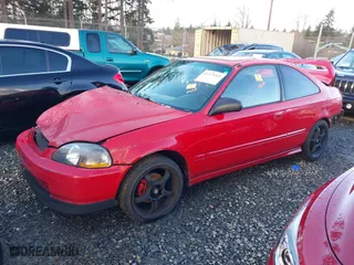 1998 Honda Civic EX with VIN 1HGEJ8148WL130488, listed as a IAAI auction lot 41119419 with 185,532 mi miles. Bid and sale history available at carsss.com. Image 2.