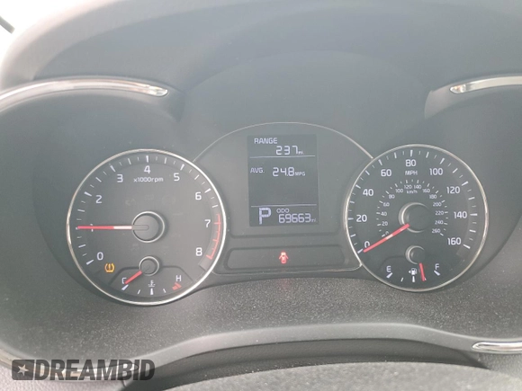 2015 Kia Forte LX with VIN KNAFK4A63F5301594, listed as a Copart auction lot 54932795 with 69,663 mi miles and Salvage Title. Bid and sale history available at carsss.com. Image 9.