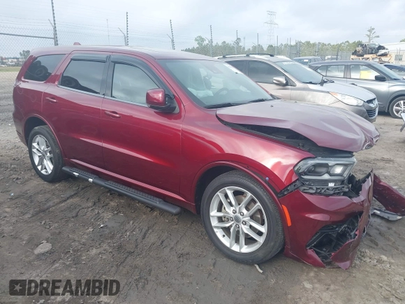 2022 Dodge Durango GT Plus with VIN 1C4RDHDG3NC156069, listed as a IAAI auction lot 41960818 with 25,426 mi miles and . Bid and sale history available at DreamBid. Image 1.
