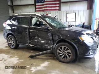 2016 Nissan Rogue SL with VIN 5N1AT2MV9GC738798, listed as a Copart auction lot 52152975 with 76,444 mi miles and Salvage Title. Bid and sale history available at DreamBid. Image 4.