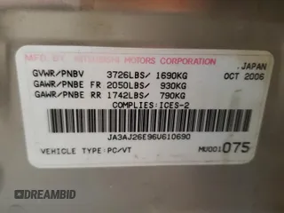 2006 Mitsubishi Lancer ES with VIN JA3AJ26E96U610690, listed as a Copart auction lot 67905674 with 132,914 mi miles and Salvage Title. Bid and sale history available at carsss.com. Image 12.