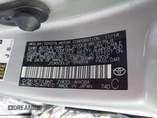 2015 Toyota Prius Four with VIN JTDKN3DU2F1899374, listed as a IAAI auction lot 42147786 with 136,787 mi miles and . Bid and sale history available at DreamBid. Image 9.