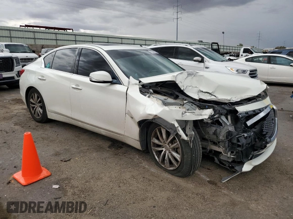 2015 Infiniti Q50 Premium with VIN JN1BV7AP6FM353667, listed as a Copart auction lot 62381025 with 119,482 mi miles and Salvage title. Bid and sale history available at DreamBid. Image 4.
