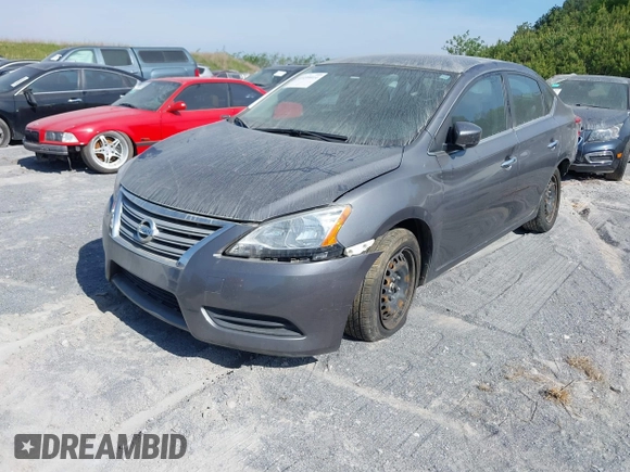 2015 Nissan Sentra S with VIN 3N1AB7AP4FY300807, listed as a IAAI auction lot 41499014 with 67,118 mi miles. Bid and sale history available at carsss.com. Image 2.