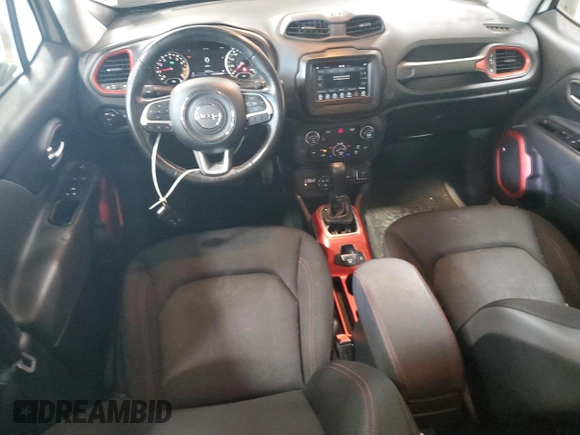 2018 Jeep Renegade Trailhawk with VIN ZACCJBCB0JPJ09456, listed as a Copart auction lot 62458045 with 56,003 mi miles and Salvage title. Bid and sale history available at DreamBid. Image 8.