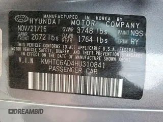 2017 Hyundai Veloster with VIN KMHTC6AD4HU310841, listed as a Copart auction lot 36048343 with 135,319 mi miles. Bid and sale history available at carsss.com. Image 12.