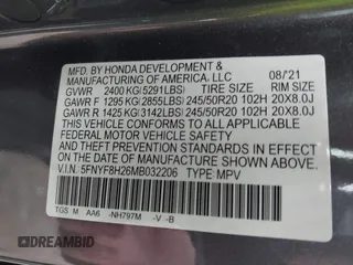 2021 Honda Passport Sport с VIN 5FNYF8H26MB032206, выставлен на аукционе IAAI как лот 42282932 с пробегом 18 952 миль миль и . История ставок и продаж доступна на DreamBid. Изображение 9.