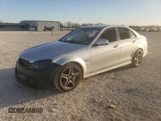 2009 Mercedes-Benz C 63 AMG with VIN WDDGF77X59F251024, listed as a Copart auction lot 86815874 with 116,990 mi miles and Salvage Title. Bid and sale history available at DreamBid. Image 1.