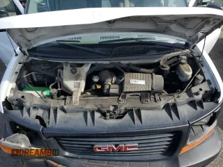 2009 GMC Savana Cargo Van with VIN 1GTGG25C791124332, listed as a Copart auction lot 72819464 with 123,243 mi miles and Salvage Title. Bid and sale history available at carsss.com. Image 12.