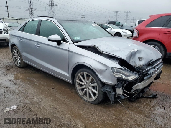 2015 Audi A3 2.0 TDI Premium Plus with VIN WAUCJGFF0F1043932, listed as a Copart auction lot 87008694 with 0 mi miles and Salvage Title. Bid and sale history available at carsss.com. Image 4.