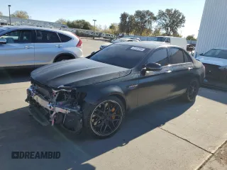 2018 Mercedes-Benz E-Class AMG E 63 S with VIN WDDZF8KB8JA201195, listed as a Copart auction lot 81191664 with 60,004 mi miles and Salvage Title. Bid and sale history available at carsss.com. Image 1.