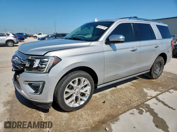2019 Ford Expedition Platinum with VIN 1FMJU1MT4KEA65194, listed as a Copart auction lot 58161715 with 100,983 mi miles and Salvage title. Bid and sale history available at DreamBid. Image 1.