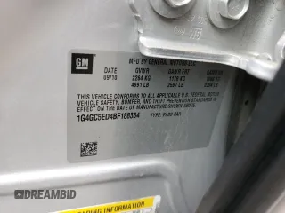 2011 Buick LaCrosse CXL z VIN 1G4GC5ED4BF188354, wystawiony jako Copart lot #59319054 z przebiegiem 129 266 mil mil oraz Szkoda całkowita • Salvage title. Historia ofert i sprzedaży dostępna na DreamBid. Obrazek 15.