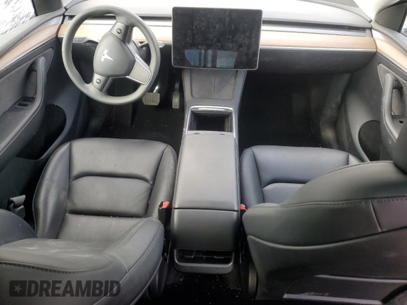 2024 Tesla Model Y Long Range with VIN 7SAYGDEE0RF985007, listed as a Copart auction lot 46619755 with Not Provided miles and Salvage Title. Bid and sale history available at DreamBid. Image 8.