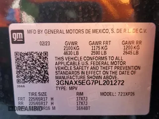 2023 Chevrolet Equinox LS with VIN 3GNAX5EG7PL201272, listed as a Copart auction lot 85886774 with 33,910 mi miles and Salvage title. Bid and sale history available at DreamBid. Image 13.