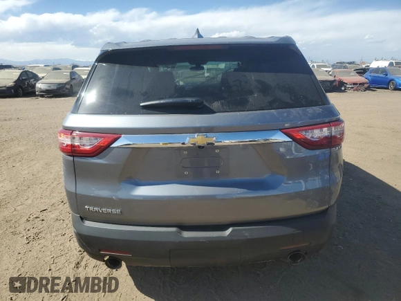 2020 Chevrolet Traverse LS with VIN 1GNERFKW0LJ319985, listed as a Copart auction lot 47055515 with 49,259 mi miles and Salvage title. Bid and sale history available at DreamBid. Image 6.