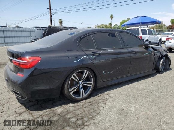 2019 BMW 7 Series 740i with VIN WBA7E2C56KB218225, listed as a Copart auction lot 62496605 with 109,937 mi miles and Clean title. Bid and sale history available at DreamBid. Image 3.