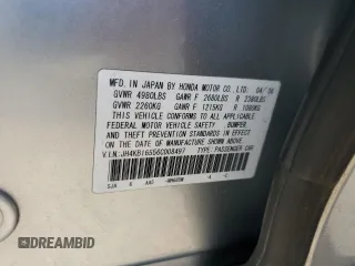 2006 Acura RL z VIN JH4KB16556C008497, wystawiony jako Copart lot #55069615 z przebiegiem 204 350 mil mil oraz Szkoda całkowita • Salvage title. Historia ofert i sprzedaży dostępna na DreamBid. Obrazek 13.