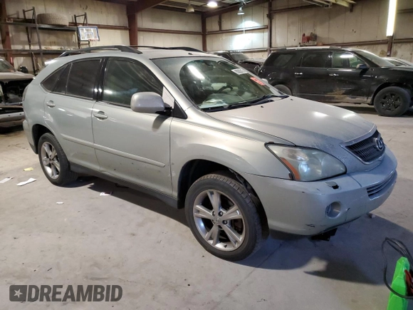 2006 Lexus RX 400h with VIN JTJHW31UX60022811, listed as a Copart auction lot 88362815 with 332,804 mi miles and Salvage Title. Bid and sale history available at DreamBid. Image 4.